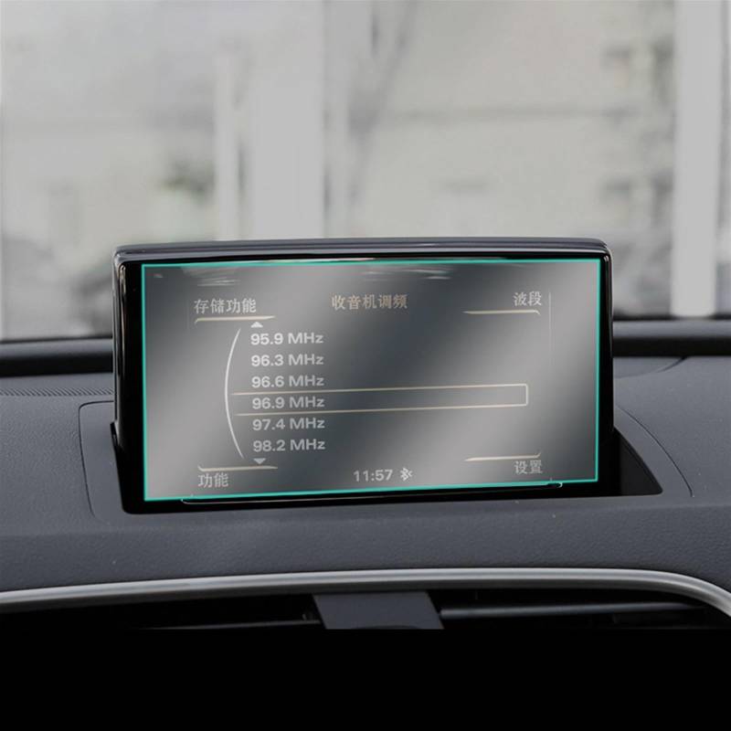 BASPHHH Automobilinnenraum Kompatibel Mit Q3 8U 2011 2012 2013 2014 2015 2016 2017 2018 Auto-Navigationsfolie Armaturenbrett-Monitor Displayschutzfolie Glasfolie(7INCH) von BASPHHH