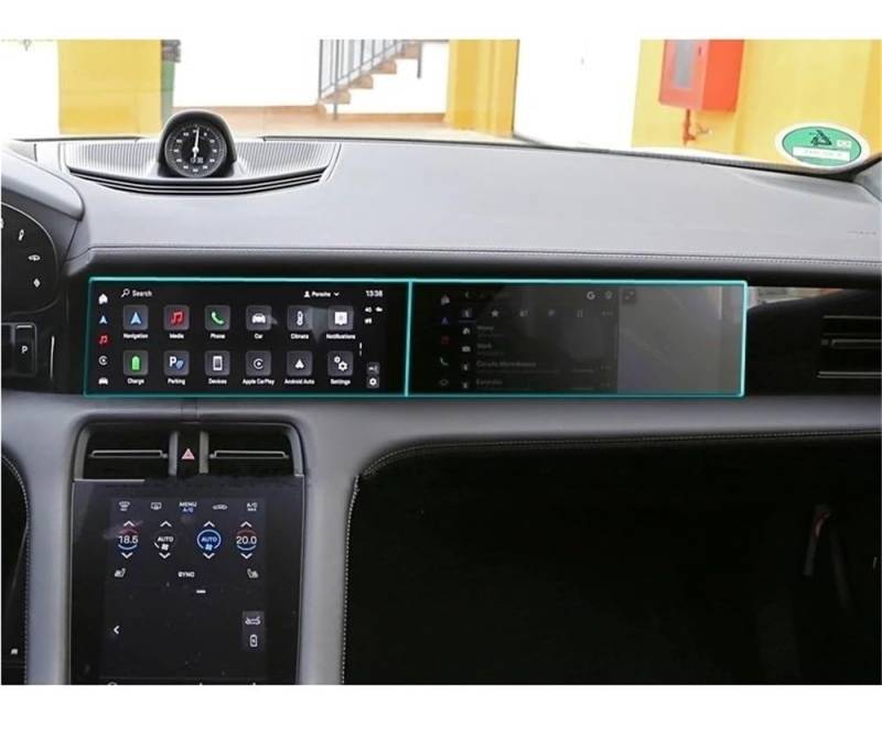 BASPHHH Automobilinnenraum Kompatibel Mit Taycan 2020 2021 2022 Auto-Infotainment-Radio GPS-Navigation Displayschutzfolie Aus Gehärtetem Glas von BASPHHH