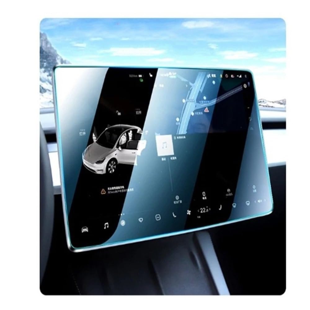 BASPHHH Automobilinnenraum Kompatibel Mit Tesla Für Model 3 Y 2021 2022 2023 Center Control Navigation Displayschutzfolie Aus Gehärtetem Glas Auto-Modifizierungszubehör von BASPHHH