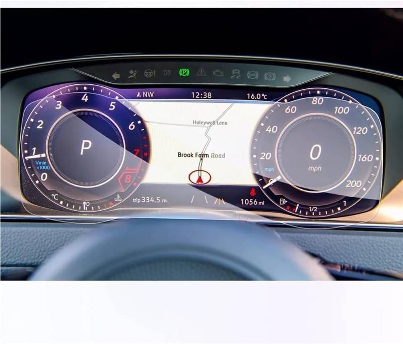 BASPHHH Automobilinnenraum Kompatibel Mit VW Für Golf 7 MK7 2018 2019 2020 GPS-Navigationssystem, Gehärtetes Glas Und Displayschutzfolie Für Das Armaturenbrett(Dashboard) von BASPHHH