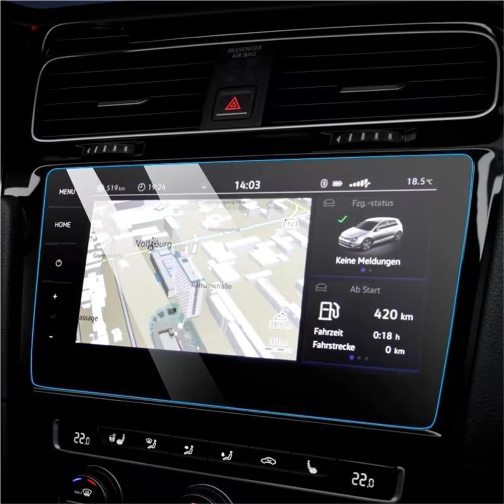 BASPHHH Automobilinnenraum Kompatibel Mit VW Für Golf 7 MK7 2018 2019 2020 GPS-Navigationssystem, Gehärtetes Glas Und Displayschutzfolie Für Das Armaturenbrett(GPS) von BASPHHH