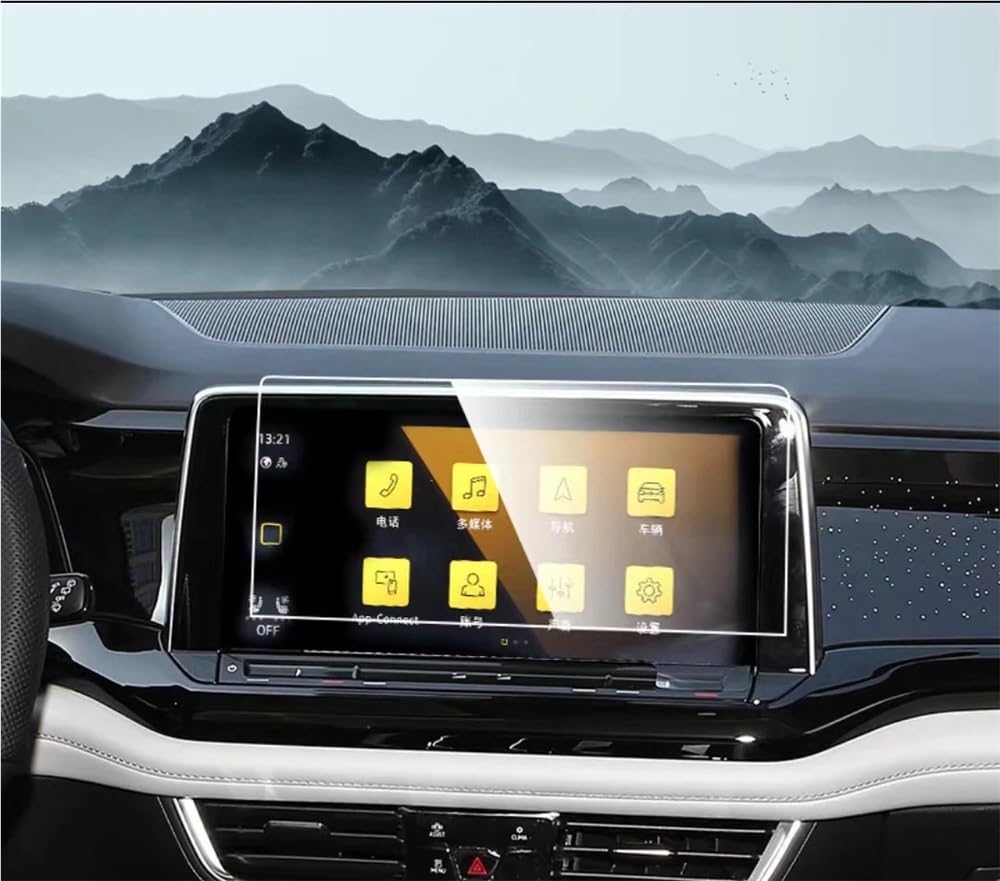 BASPHHH Automobilinnenraum Kompatibel Mit VW Für Teramont X 2021 2022 2023 Auto-LCD-GPS-Navigation Gehärtetes Glas Und Armaturenbrett-Bildschirmfolie(GPS) von BASPHHH