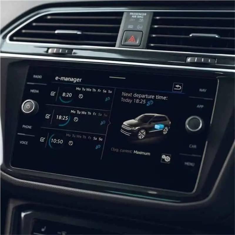 BASPHHH Automobilinnenraum Kompatibel Mit VW Für Tiguan 2021 2022 Auto-Navigations-Armaturenbrett Aus Gehärtetem Glas LCD-Bildschirm Schutzfolie Innenaufkleber(GPS) von BASPHHH