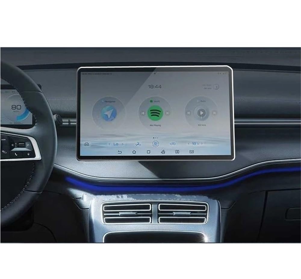 BASPHHH Automobilinnenraum Kompatibel mit BYD für King für DM-i für Chazor 2024 12,8 Zoll Auto-GPS-Navigation gehärtetes Glas Schutzfolie LCD-Bildschirm(12.8inch) von BASPHHH