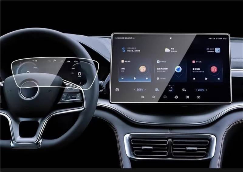 BASPHHH Automobilinnenraum Kompatibel mit BYD für Seal für U für dm-i 2024 15,6 Zoll Auto GPS Navigation und Instrument Displayschutzfolie aus gehärtetem Glas von BASPHHH