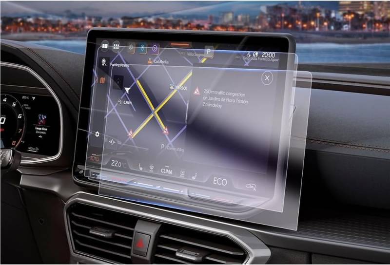 BASPHHH Automobilinnenraum Kompatibel mit C&upra für Formentor 2025 Auto 12,9 Zoll GPS-Navigation Displayschutzfolie aus gehärtetem Glas Zubehör von BASPHHH