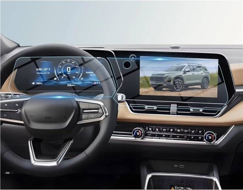 BASPHHH Automobilinnenraum Kompatibel mit Chevrolet für Equinox 2025 GPS Navigation 11,3 Zoll + Instrument 11 Zoll Displayschutzfolie aus gehärtetem Glas von BASPHHH