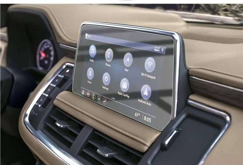 BASPHHH Automobilinnenraum Kompatibel mit Chevrolet für Tahoe für Suburban 2021 2022 2023 10,2 Zoll Auto-GPS-Navigation Displayschutzfolie aus gehärtetem Glas von BASPHHH