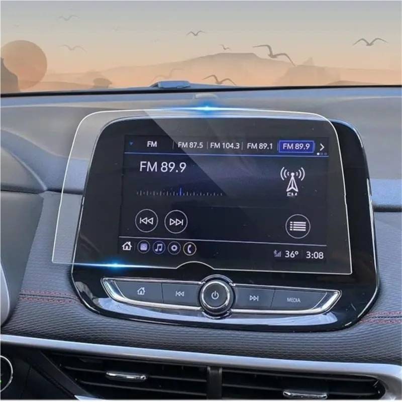 BASPHHH Automobilinnenraum Kompatibel mit Chevrolet für Tracker 2020 2021 2022 8-Zoll-Autoradio GPS-Navigations-Displayschutz aus gehärtetem Glas Zubehör von BASPHHH