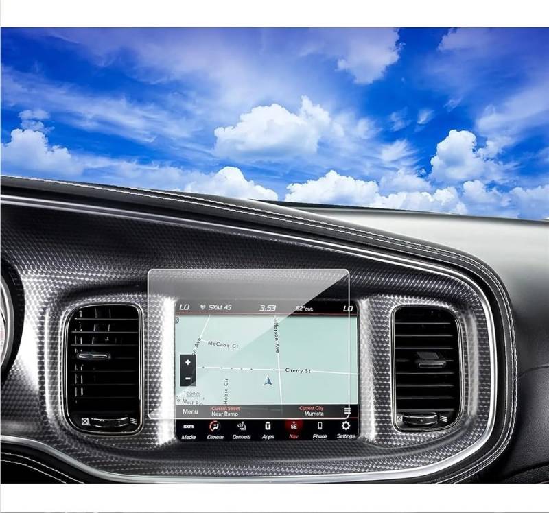 BASPHHH Automobilinnenraum Kompatibel mit Dodge Für Charger 2011-2023 8,4 Zoll Auto-LCD-GPS-Navigation Displayschutzfolie aus gehärtetem Glas von BASPHHH