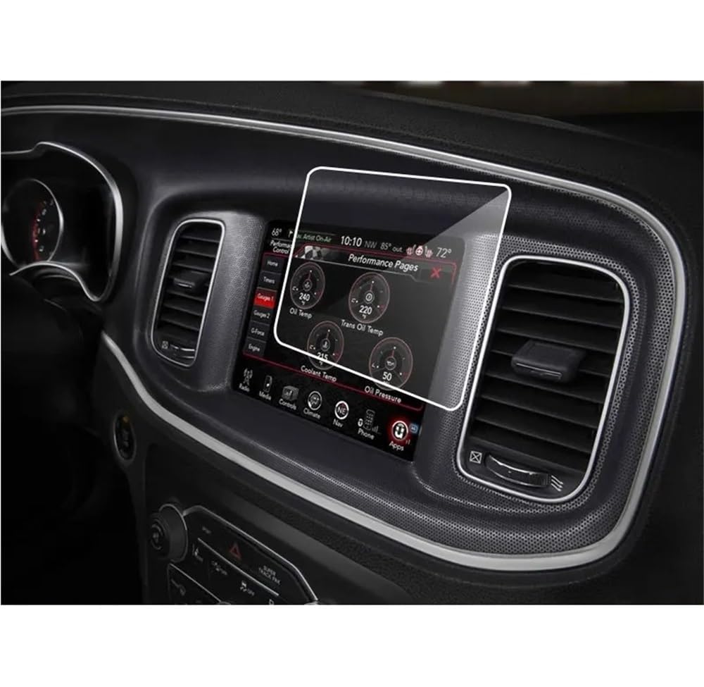 BASPHHH Automobilinnenraum Kompatibel mit Dodge für Charger 2015-2019 Auto-GPS-Navigation gehärtetes Glas Schutzfolie Auto-Innenraum Auto-Displayschutz von BASPHHH