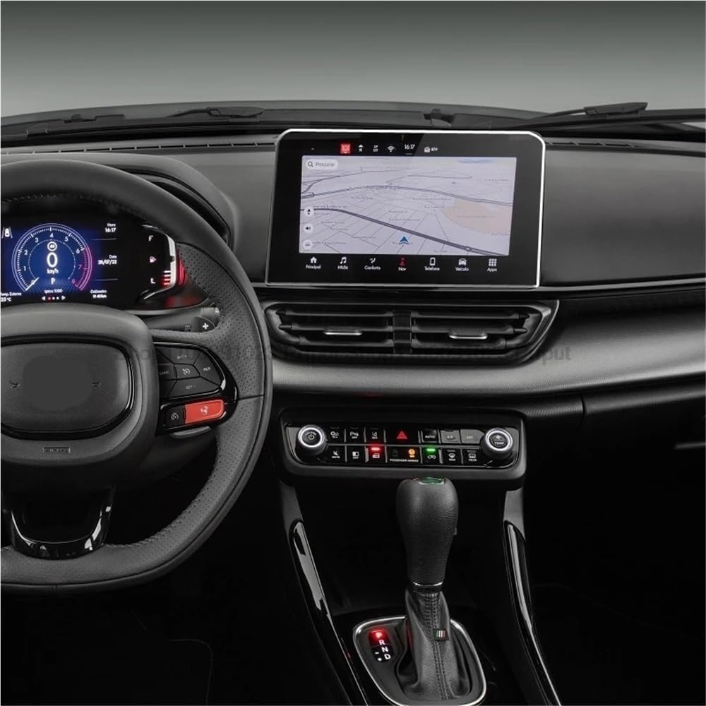 BASPHHH Automobilinnenraum Kompatibel mit FIAT für Fastback 2024 10 Zoll Auto GPS Navigation gehärtetes Glas Displayschutzfolie Innen von BASPHHH