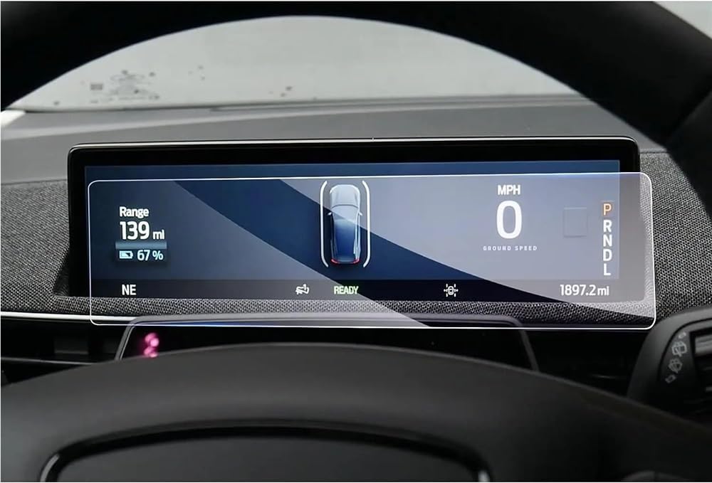 BASPHHH Automobilinnenraum Kompatibel mit Ford für Mustang für Mach-E 2021-2023 15,5-Zoll-LCD-GPS-Navigationssystem im Auto gehärtetes Glas und Displayschutzfolie für das Armaturenbrett(Dashboard) von BASPHHH