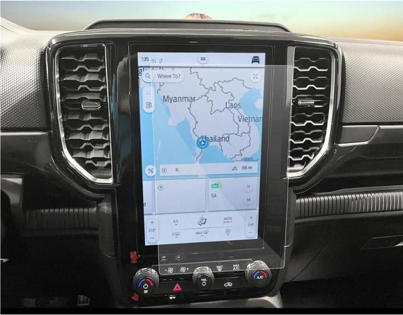 BASPHHH Automobilinnenraum Kompatibel mit Ford für Ranger 2024 10,1 Zoll Auto-LCD-Bildschirm Navigation GPS Schutz Zubehör gehärtetem Glas Film von BASPHHH