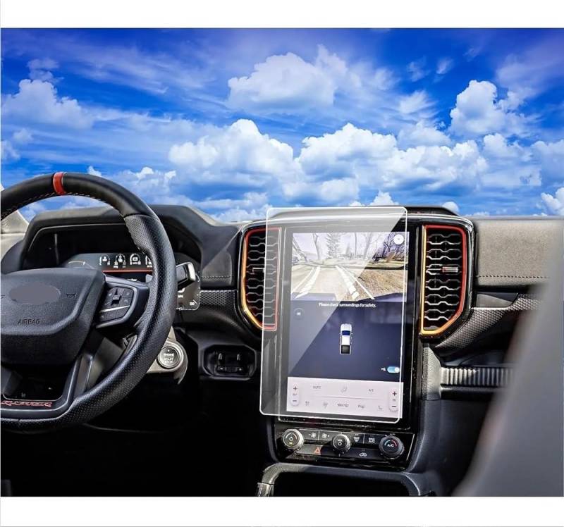 BASPHHH Automobilinnenraum Kompatibel mit Ford für Ranger 2024 12 Zoll Auto LCD GPS Navigation gehärtetem Glas Bildschirm Filmschutz von BASPHHH