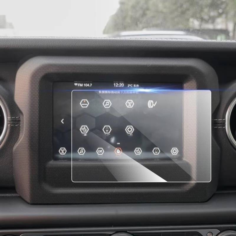 BASPHHH Automobilinnenraum Kompatibel mit Jeep für Wrangler für JL 2018 2019 2020 2021 2022, Auto-GPS-Navigation, gehärtetes Glas, Displayschutzfolie von BASPHHH