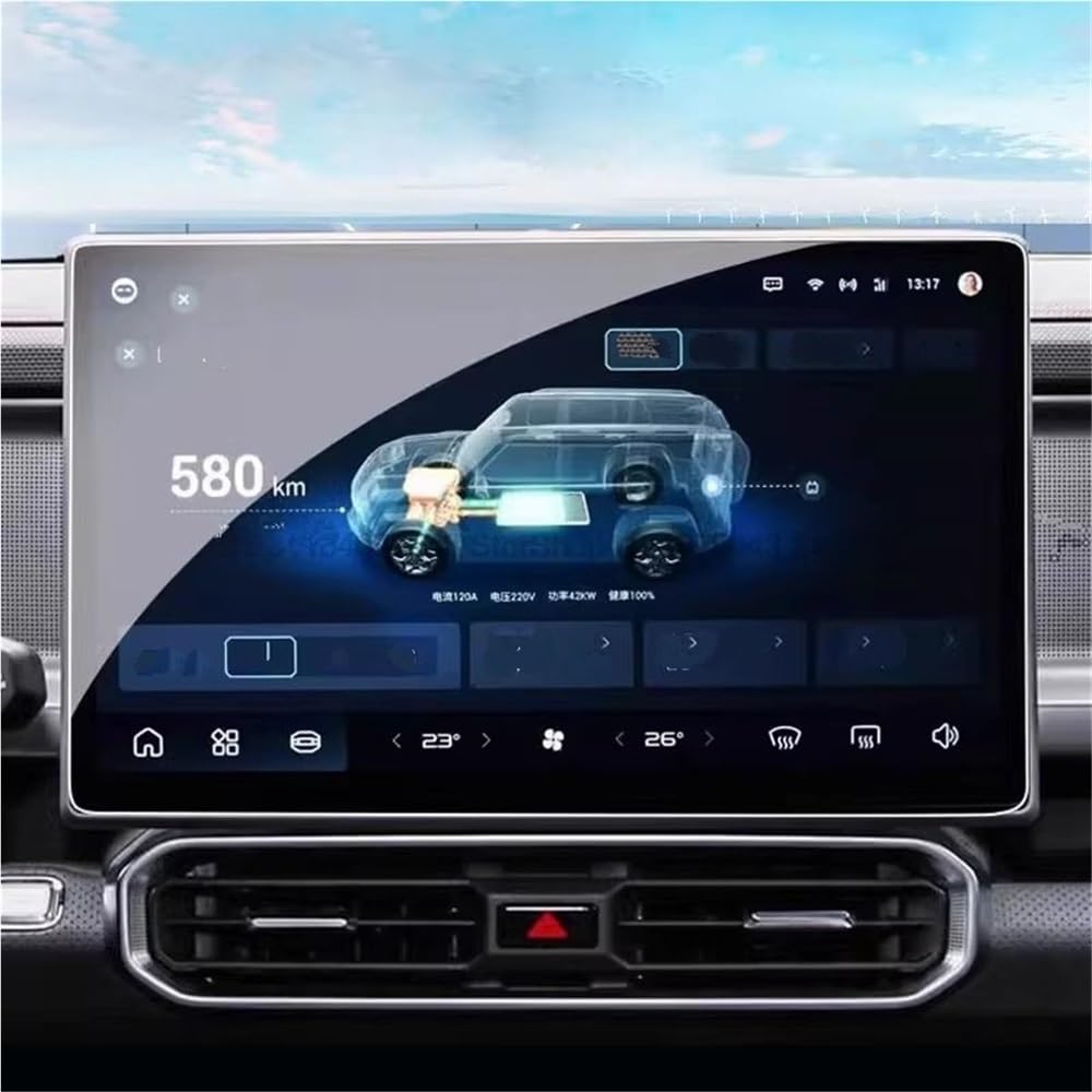 BASPHHH Automobilinnenraum Kompatibel mit Jetour für Traveller für T2 2023 2024 Auto 15,6 Zoll GPS-Navigation Displayschutzfolie aus gehärtetem Glas von BASPHHH