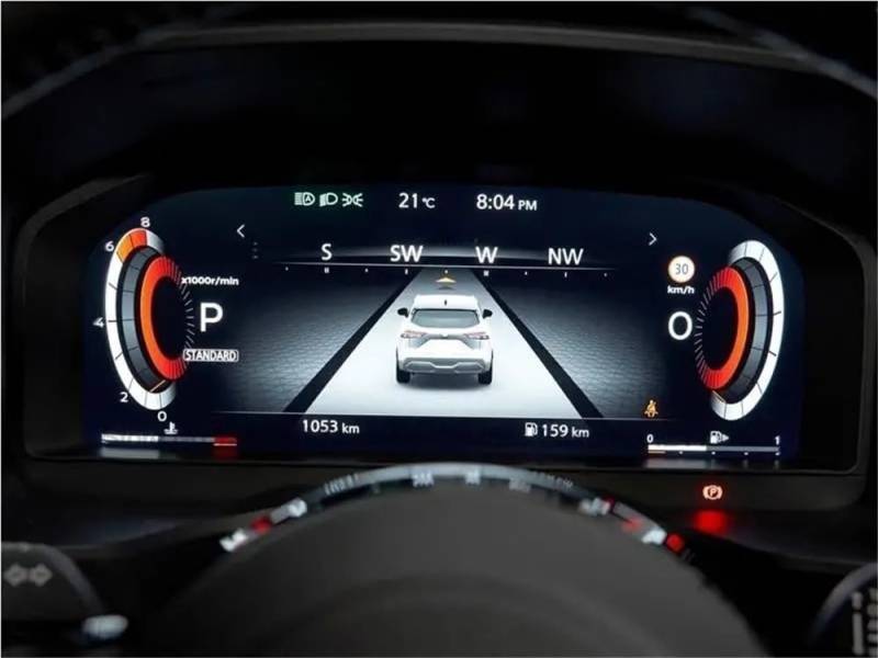 BASPHHH Automobilinnenraum Kompatibel mit Nissan für Juke N-Sport 2024 12,3 Zoll Autoschutz aus gehärtetem Glas Auto-GPS-Navigation Radio Instrumenten-Displayschutz(for Instrument) von BASPHHH