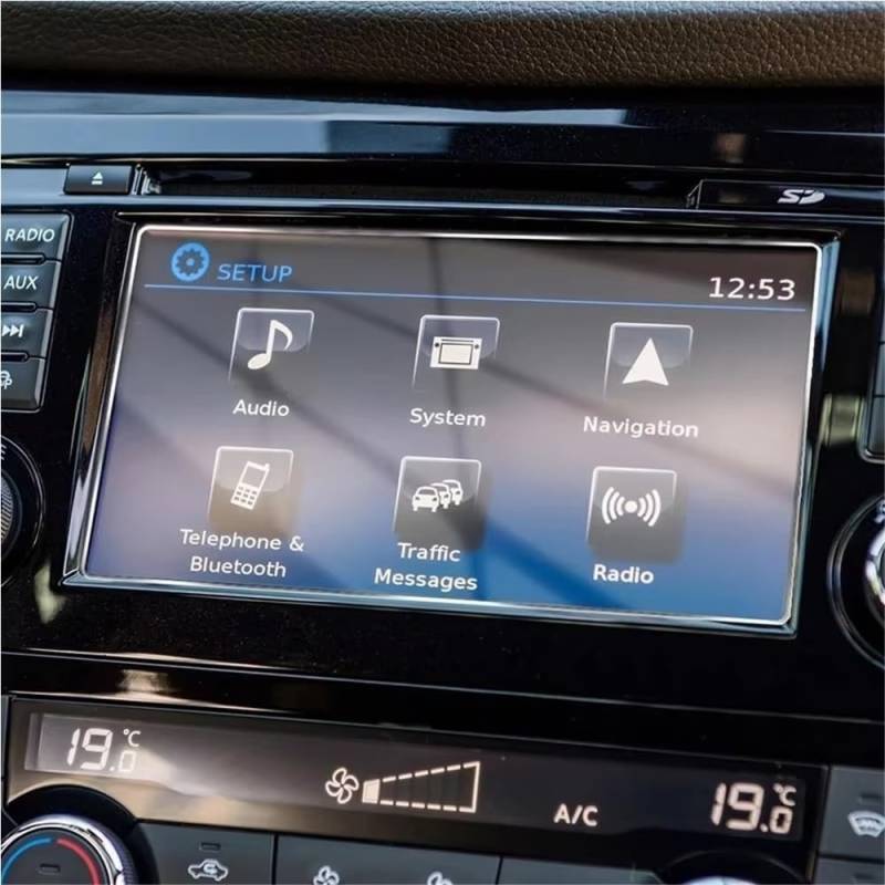 BASPHHH Automobilinnenraum Kompatibel mit Nissan für Qashqai für J11 für X-Trail T32 2015 2016 2017 2018 Auto GPS Navigation Displayschutzfolie aus gehärtetem Glas von BASPHHH