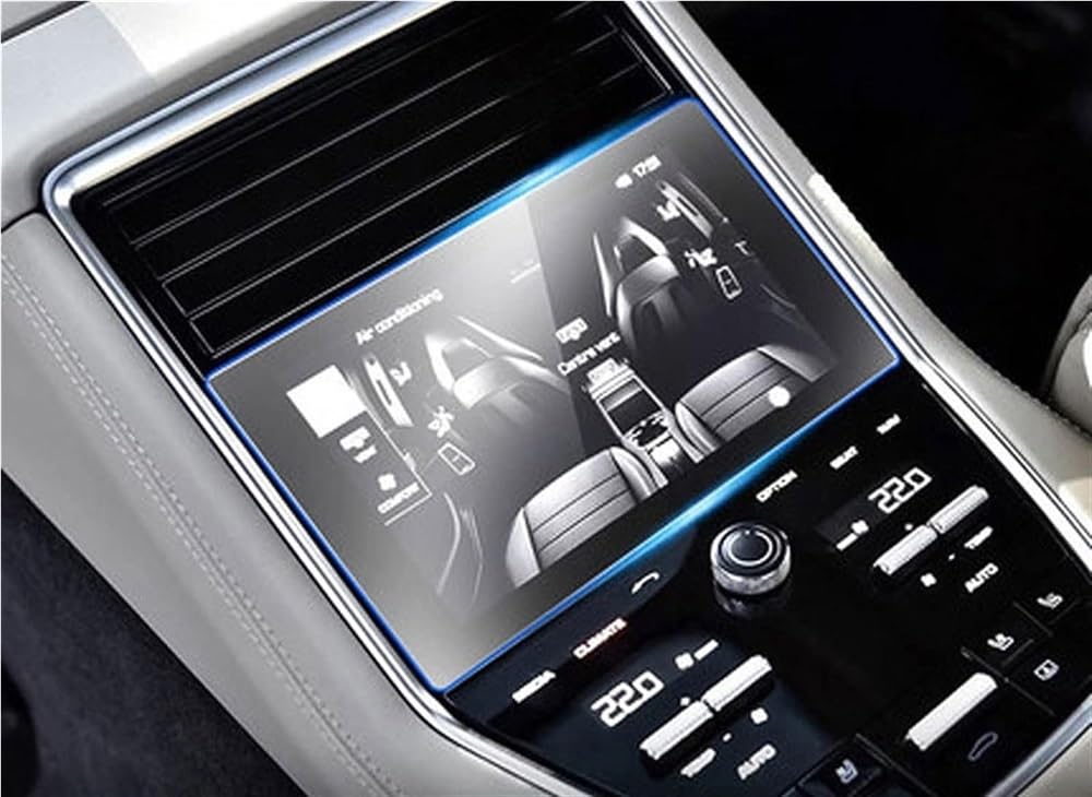 BASPHHH Automobilinnenraum Kompatibel mit Panamera 2017 2018 2019 2020 2021 Auto-LCD-GPS-Navigation Displayschutzfolie aus gehärtetem Glas(AIR Conditioning) von BASPHHH