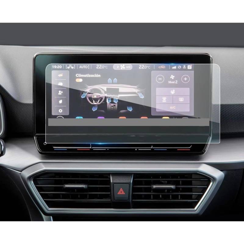 BASPHHH Automobilinnenraum Kompatibel mit Seat für Leon für MK4 2020 Auto 10 Zoll Auto GPS Navigation Displayschutzfolie aus gehärtetem Glas von BASPHHH