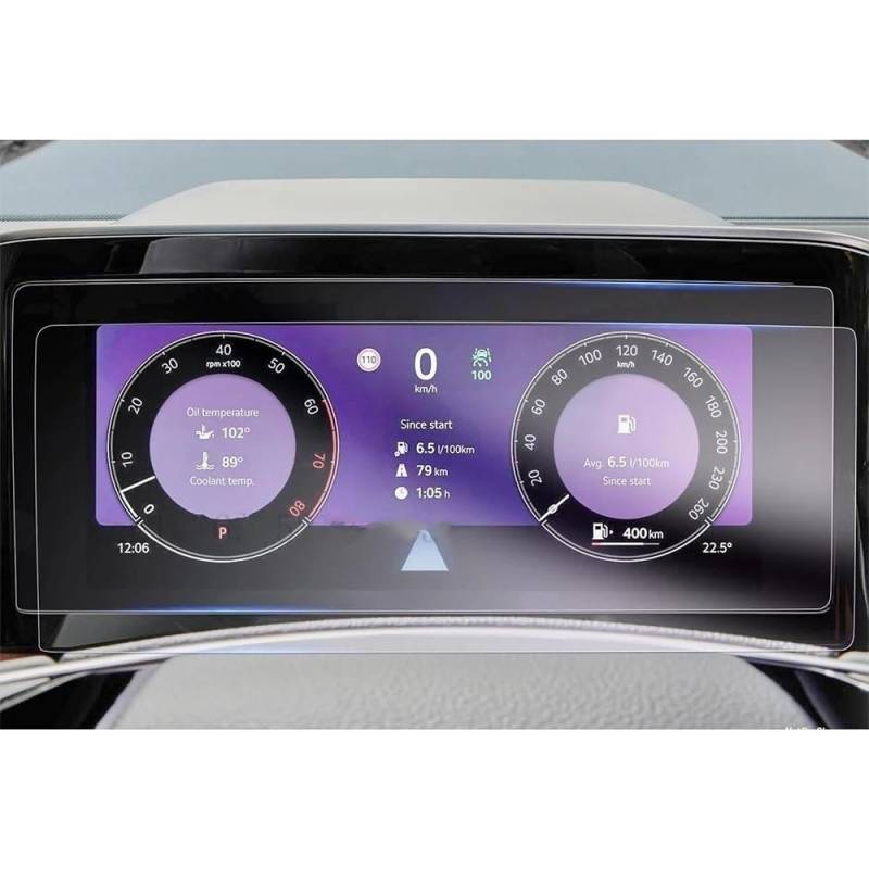 BASPHHH Automobilinnenraum Kompatibel mit Skoda für Kodiaq II 2024 2025 Auto-Armaturenbrett-Instrument-Displayschutzfolie aus gehärtetem Glas Zubehör von BASPHHH