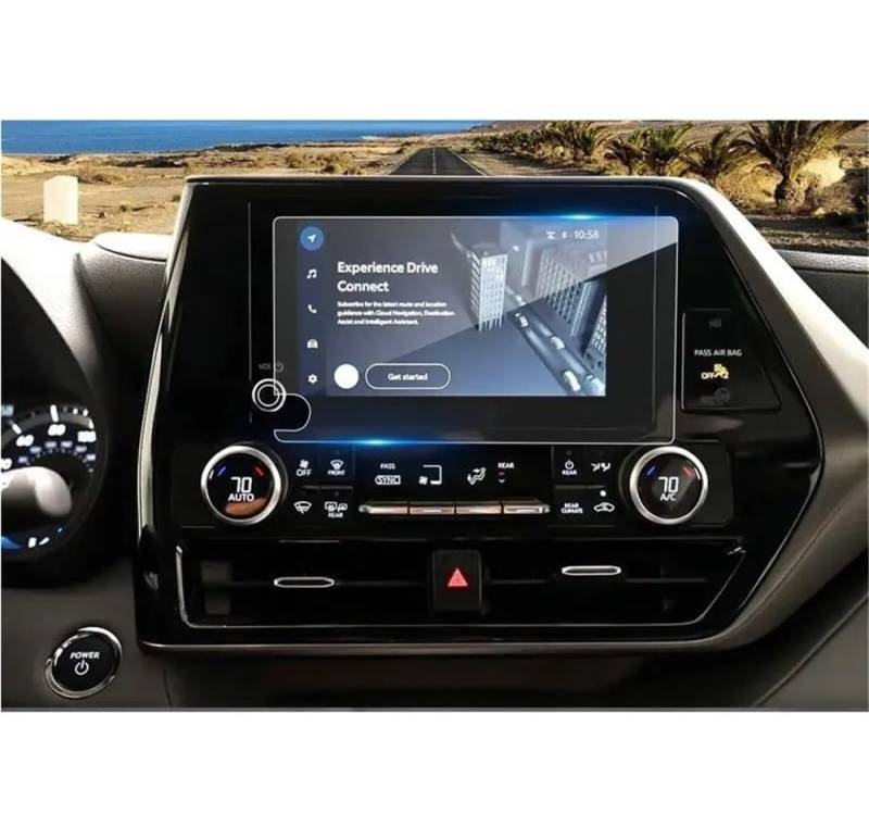 BASPHHH Automobilinnenraum Kompatibel mit Toyota für Highlander 2023 8 Zoll Autoradio GPS-Navigation Gehärtetes Glas Displayschutzfolie Innen von BASPHHH