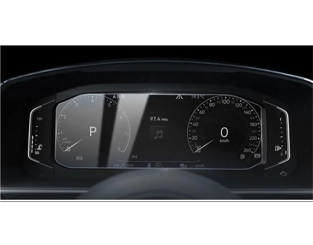 BASPHHH Automobilinnenraum Kompatibel mit VW für Tiguan für mk2 2016 2017 2018, Auto-GPS-Navigation, gehärtetes Glas, Displayschutzfolie, Stahl-Schutzfolie, Zubehör(for Instrument) von BASPHHH