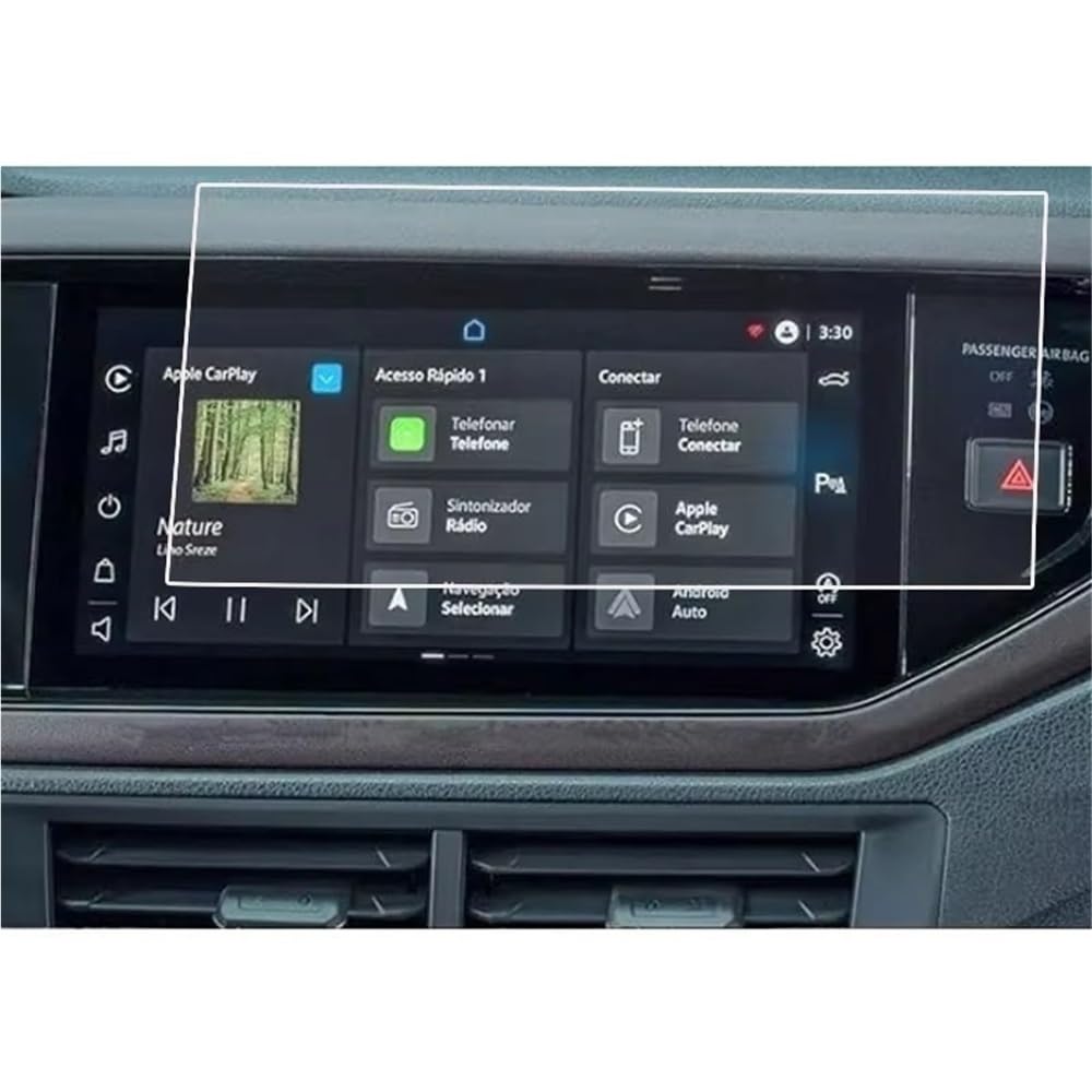 BASPHHH Automobilinnenraum Kompatibel mit VW für Virtus 2023 2024 10,1 Zoll Auto GPS Navigation Displayschutzfolie aus gehärtetem Glas(GPS) von BASPHHH