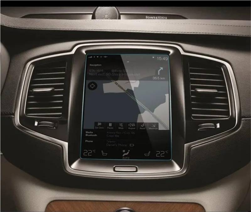 BASPHHH Automobilinnenraum Kompatibel mit Volvo für V90 XC90 S90 XC60 8,7 Zoll 180 * 135 mm Auto-GPS-Navigations-Displayschutzfolie in der Mitte aus gehärtetem Glas von BASPHHH