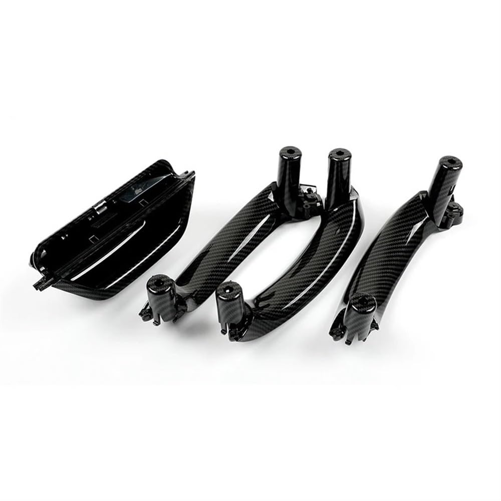 BASPHHH Fahrzeug Innentürgriff Kompatibel Mit X3 X4 F25 F26 2010-2017 LHD Kohlefaser Auto Links Rechts Innentürgriff Innentürverkleidung Griff Zugverkleidung(Carbon Fiber 4Pcs) von BASPHHH