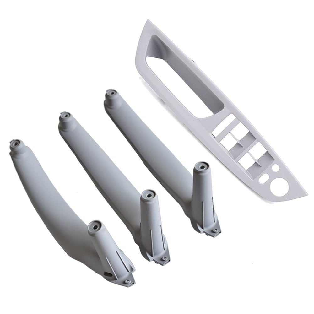 BASPHHH Fahrzeug Innentürgriff Kompatibel Mit X5 X6 E70 E71 E72 2007-2014 Armlehne Auto Links Vorne Fahrersitz Innentürgriff Innenverkleidung Zugverkleidung(LHD-Gray-4pcs) von BASPHHH