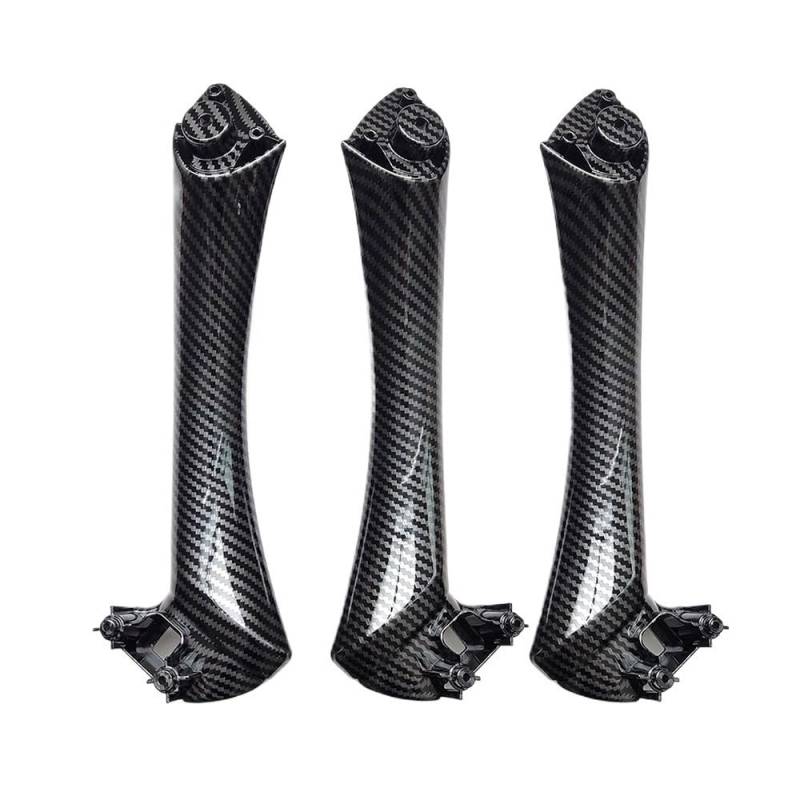 BASPHHH Fahrzeug Innentürgriff Kompatibel mit 3er-Serie E90 E91 316 318 320 325 328i 2004-2012 LHD RHD Carbon Fiber Innentür Armlehne Pull Handle Set(LHD Inside 3pcs Set) von BASPHHH