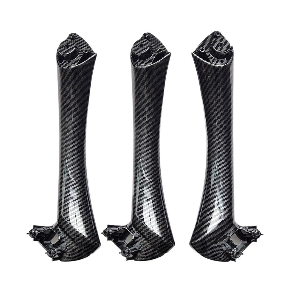 BASPHHH Fahrzeug Innentürgriff Kompatibel mit 3er-Serie E90 E91 316 318 320 325 328i 2004-2012 LHD RHD Carbon Fiber Innentür Armlehne Pull Handle Set(RHD Inside 3pcs Set) von BASPHHH