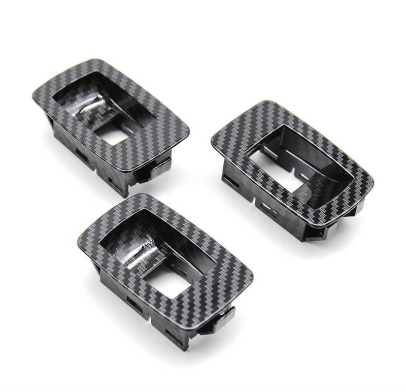 BASPHHH Fahrzeug Innentürgriff Kompatibel mit 3er-Serie für E90 E91 316 318 320 325 328i 2004-2012 Carbon Fiber Auto Armlehne Panel Türgriff Set Innenraum(3pcs small Panel Set) von BASPHHH