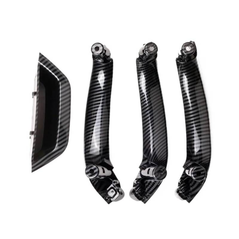 BASPHHH Fahrzeug Innentürgriff Kompatibel mit X3 X4 F25 F26 2010-2016 LHD RHD Auto-Innentür-Armlehnenverkleidung Türzuziehgriff-Set 4-teiliges Set(LHD Carbon Fiber) von BASPHHH