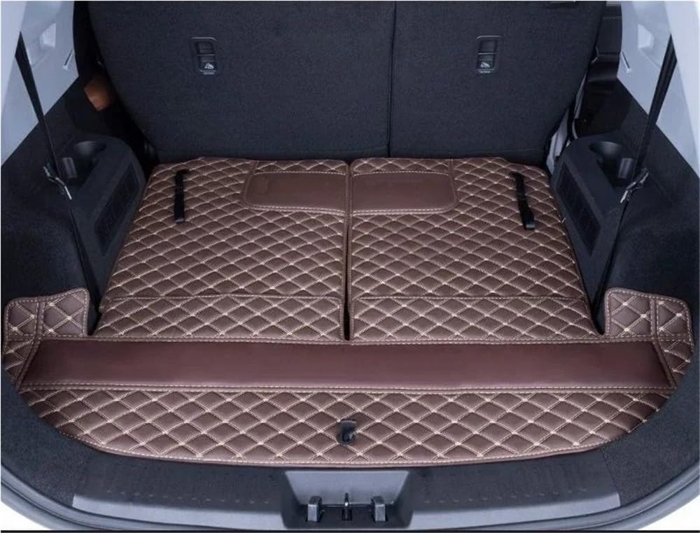 BASPHHH Kompatibel Mit Chery Für Tiggo 8 Pro 2020 2021 2022 2023 2024 7 Sitze Kofferraummatten Cargo-Liner Zubehör Fensterheberschalter(3pcs Brown) von BASPHHH