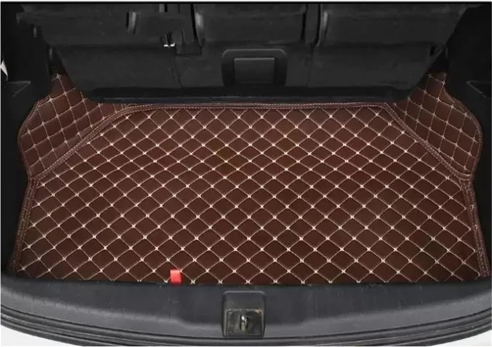 BASPHHH Kompatibel Mit Odyssey 2015 2016 2017 2018 2019 2020 2021 Auto All Inclusive Kofferraummatte Kofferraumwanne Schutzpolsterabdeckung Fensterheberschalter(Trunk Mat Brown 1Pcs) von BASPHHH