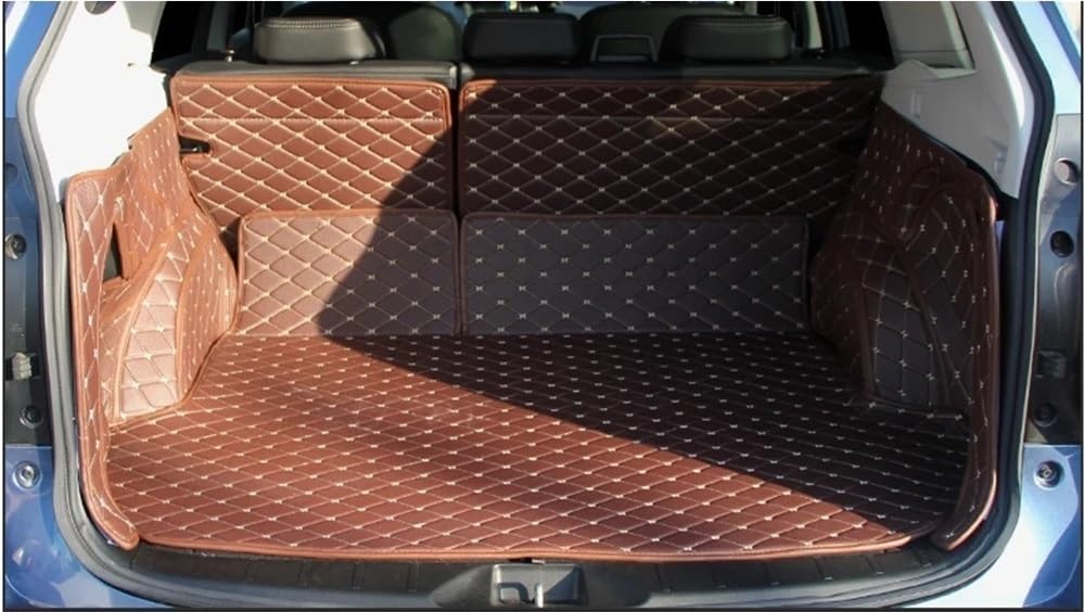 BASPHHH Kompatibel Mit Subaru Für Forester 2013–2018 Spezielle Kofferraummatten wasserdichte Cargo-Liner-Matte Kofferraumteppiche Abdeckung Fensterheberschalter(Coffee) von BASPHHH