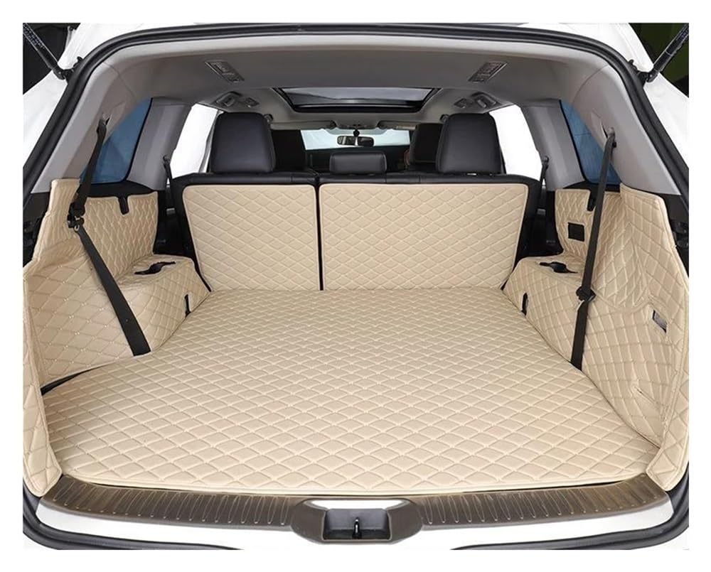 BASPHHH Kompatibel mit Land für Rover für Discovery Sport 5 Sitze 2020 2021 2022 2023 Schutzmatten Auto spezielle Kofferraummatten Fensterheberschalter(Beige Full Set) von BASPHHH