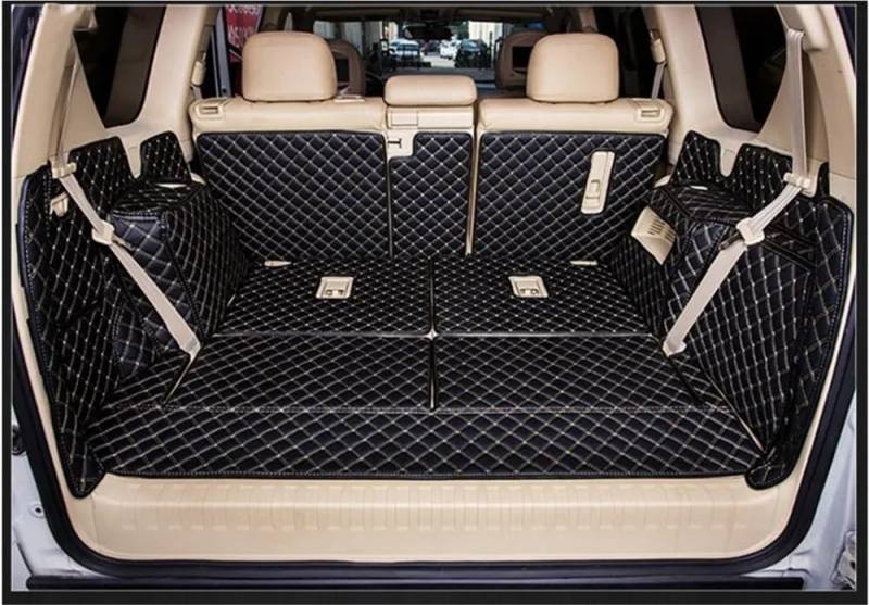 BASPHHH Kompatibel mit Lexus für GX 460 7 Sitze 2010-2024 Spezial-Kofferraummatten wasserdichte Cargo-Liner-Kofferraumteppichabdeckung Fensterheberschalter(Black beige) von BASPHHH