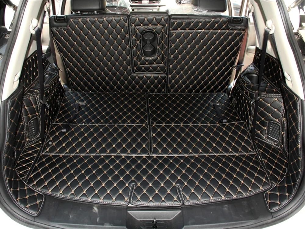 BASPHHH Kompatibel mit Nissan für X-Trail für Rogue 7 Sitze 2013–2020 PU-Kofferraummatte Cargo-Liner Teppich Fensterheberschalter von BASPHHH