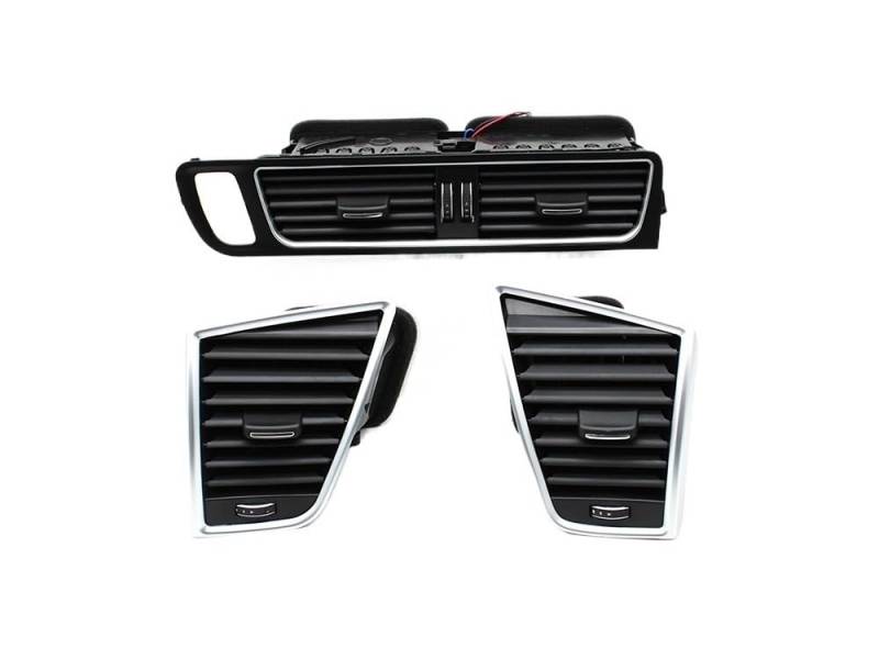 BASPHHH Kompatibel mit Q5 2009–2018 LHD Front Dash Mitte Links rechts Klimaanlage AC Vent Grille Rahmen Outlet Montage 8R1820951 Auto-AC-Luftauslass(LHD-3PCS Set) von BASPHHH