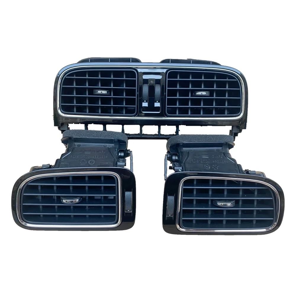 BASPHHH Kompatibel mit VW für Polo 2014 2015 2016 2017 2018 Front Dash glänzend schwarz AC Air Vent Grille 6R0819703 Auto-AC-Luftauslass(1 Set) von BASPHHH