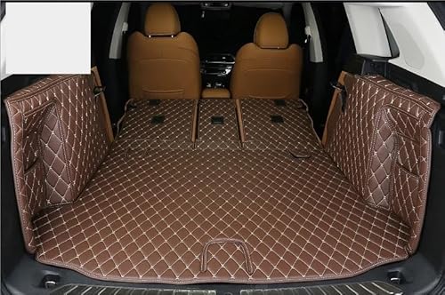 BASPHHH Kompatibel mit X3 G01 2018 2019 2020 PU-Kofferraummatten Cargo Liner Matte Kofferraumzubehör Fensterheberschalter(Coffee) von BASPHHH