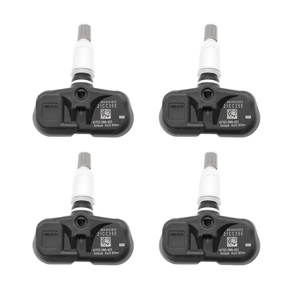 BASPHHH TPMS für Auto Kompatibel mit S2000 2008 2009 2010 für Accord 2007–2012. REIFENDRUCKSENSOR TPMS 42753-SWA-A53(4pcs) von BASPHHH