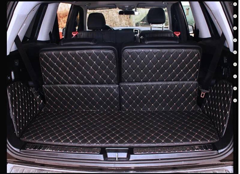 Kompatibel mit Benz für GL 350 X166 2016 2017 2018 2019 2020 2021 2022 2013 7 Sitze Maßgeschneiderte Kofferraummatten. Komplett umschlossene Kofferraumauskleidung Kofferraummatte Autos (Color : 2) von BASPHHH