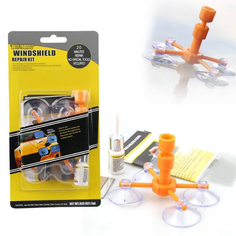 Car Windschutzscheiben Reparaturset Werkzeug, Glas Reparatur Flüssigkeit, Auto Windshield Repair Kit, Windschutzscheiben Flüssigkeit, Scratch Crack Repair Tools Für Auto, für Glasrisse geeignet von BASTOUR