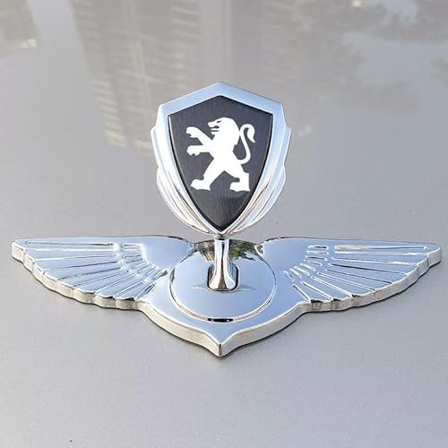 Auto Emblem Aufkleber, Für Peugeot 2008 2013-2019 Buchstaben Abzeichen Außenmodifikationszubehör,D von BAUFAS