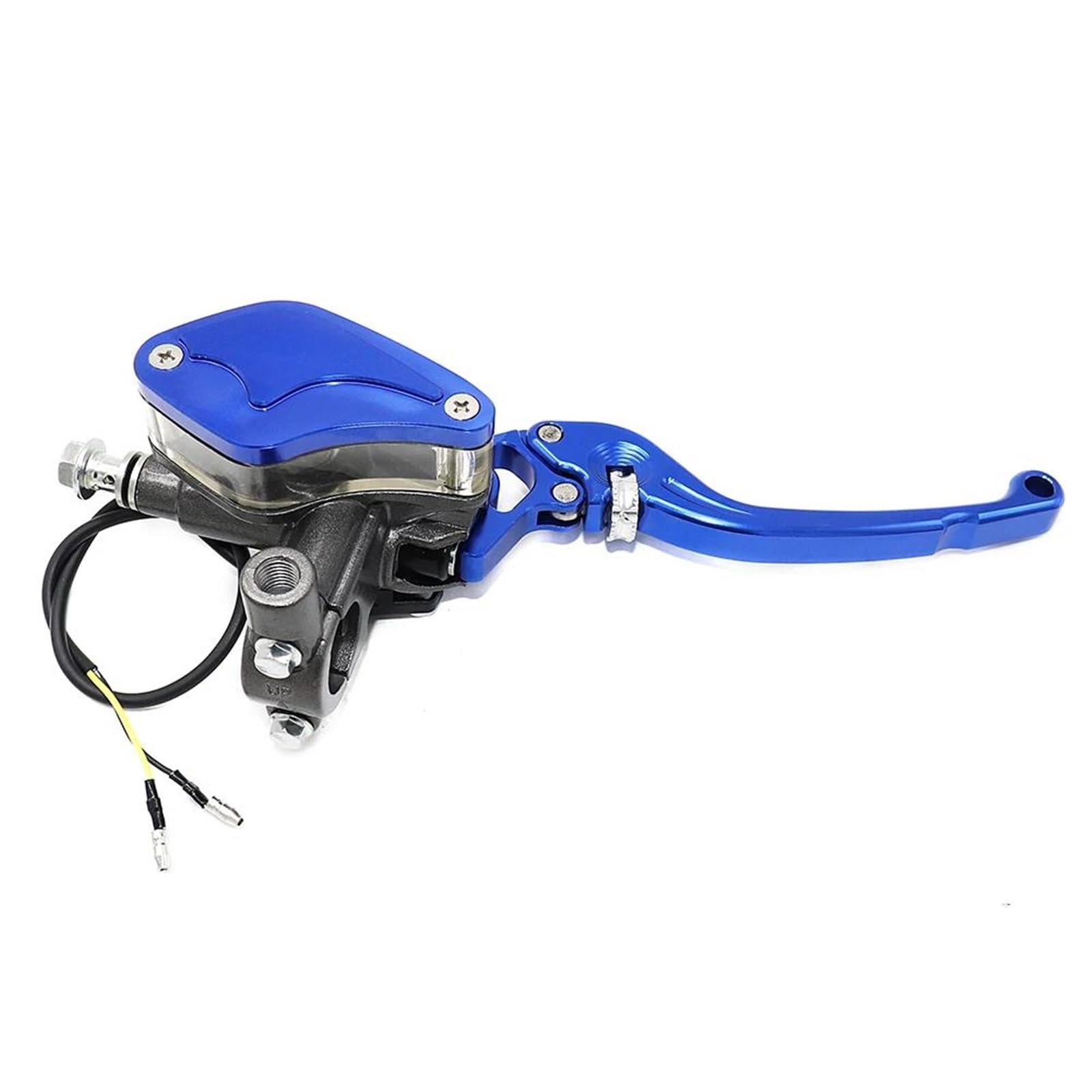 Für 22mm Kawasaki Für Suzuki Hydraulische Bremspumpe Hauptzylinder Motorradhebel Racing Motorrad Kupplungsgriff Motorrad Kupplungsbremshebel(Blue,Right) von BAWHO